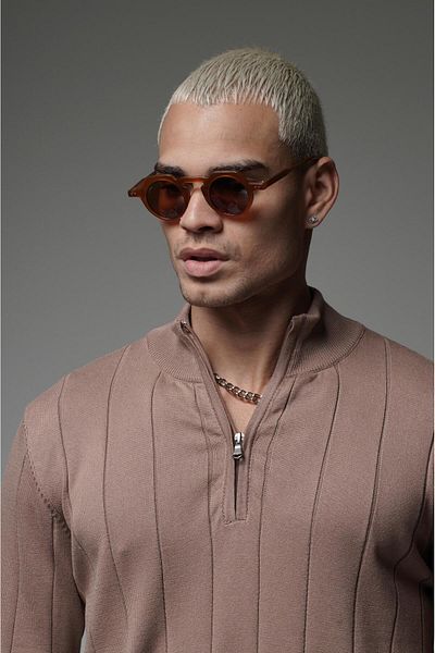 Butik ТРЕНДИРАН WE Плетено яке с половин цип и стандартна кройка