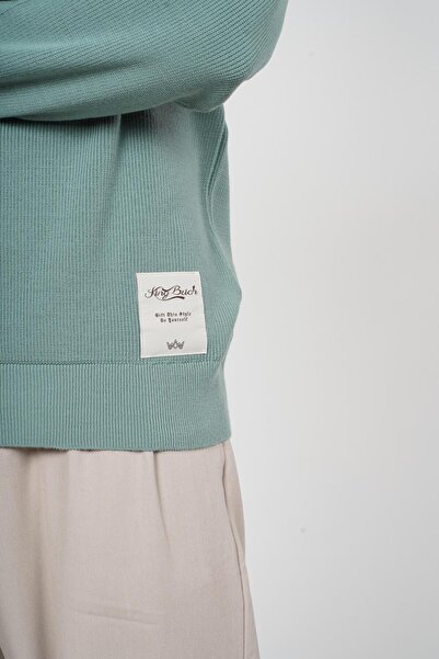 Butik Тенденція Біз Велосипедний комір Етикетка Детальний Oversize Викрійка Трикотажний светр