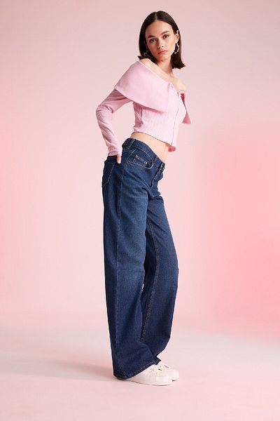 DeFacto Low-Shoulder Ribbed Camisole Cardigan - D4793Ax24Au