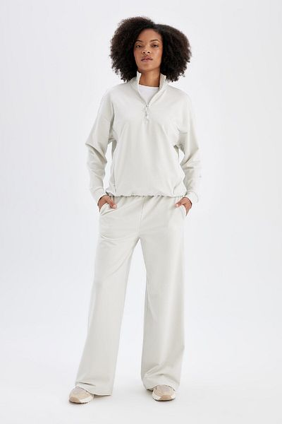 DeFacto DeFactoFit - Stand Collar Zippered Sports Sweatshirt C9406AX24AU