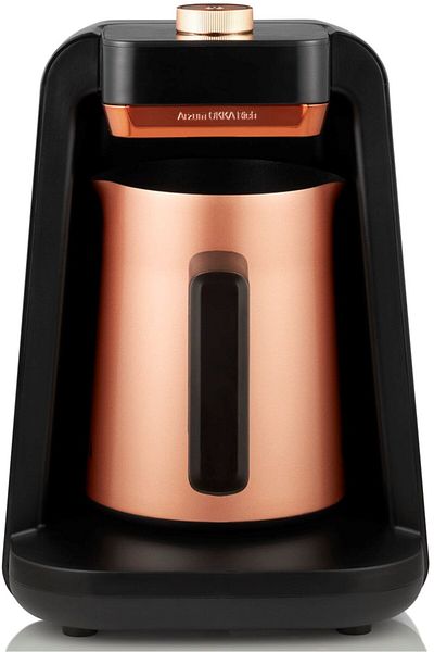 Arzum Okka Rich Spin Pro - Milk Turkish Coffee Maker with Steel Coffee Pot - Copper 5 Cups