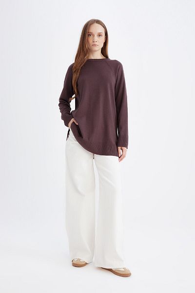 DeFacto Crew Neck Regular Fit Knitwear Sweater Tunic - C4474Ax24Au