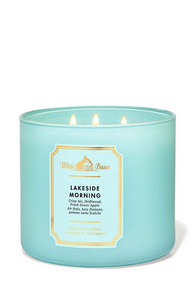 Bath & Body Works شمعة Lakeside Morning ذات الثلاث فتائل