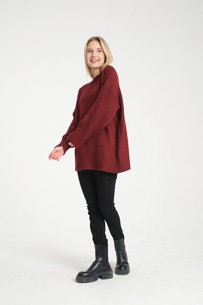 İLKCET MODA Pulover lung de damă oversize Basic