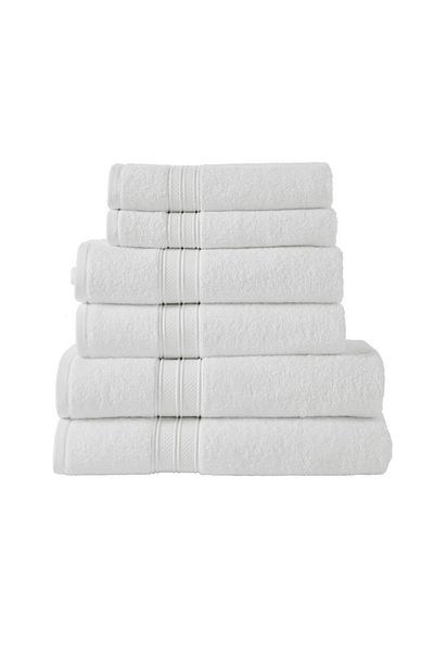 Donetella 6-Pcs Towel Set -2 Pcs Bath Sheet, 2 Pcs Bath Towel, 2 Pcs Hand Towel 600 GSM 100% Combed Cotton