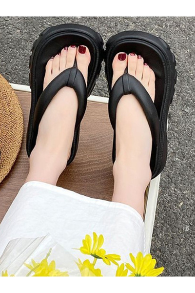 Sneak-a-Peek By Styli Platform Chunky Flip Flops
