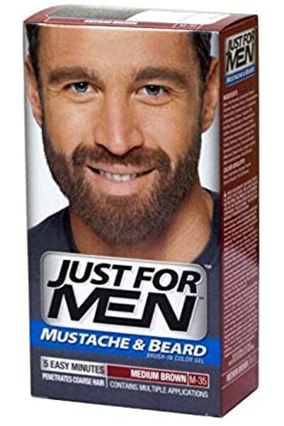 Just For Men جل ملون للشارب واللحية باللون البني، مقاس M -35 × متوسط، 14 جم