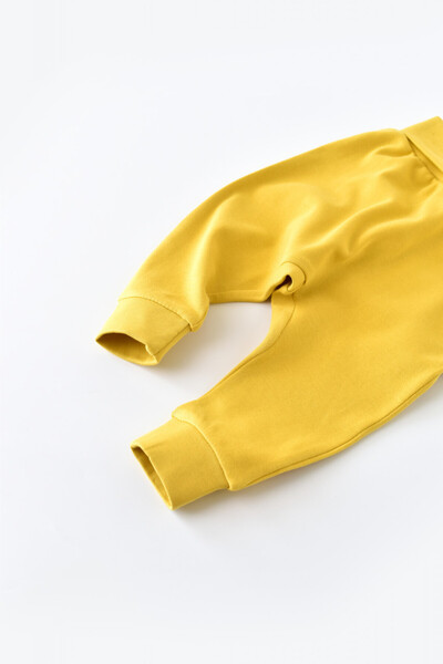 BabyCosy Pantaloni Bebe Unisex din bumbac organic Galben deschis