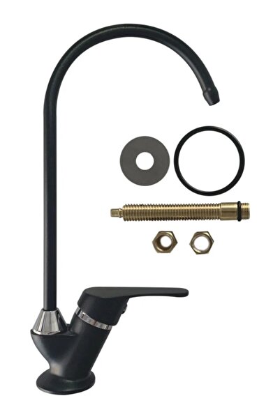 EUROMİX Lüks Musluk Tüm Su Arıtma Modellerine Uyumludur. Mat Siyah Musluk Bas...