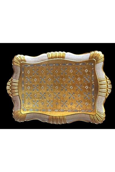 ROY KING Royking Small Carded Dikdörtgen Tepsi Gold 43x30 cm VL-76