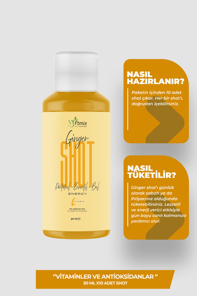 myftmix doğanın gücünü keşfet Ginger Shot – Doğal Zencefil Suyu, Bağışıklık Güçlendirici, Enerji Artırıcı