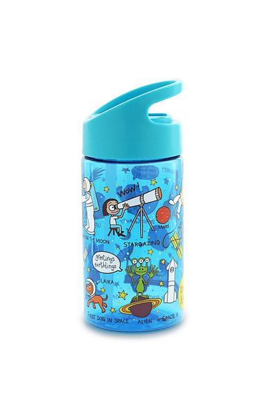Tyrrell Katz 400ml Water Bottle with Straw - Space