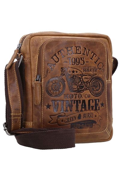 Greenburry Geanta de umar Vintage Cafe Racer piele 23 cm