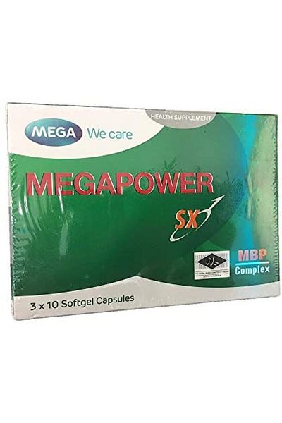 MEGA Megapower Sx Health Supplements, 30 Capsules