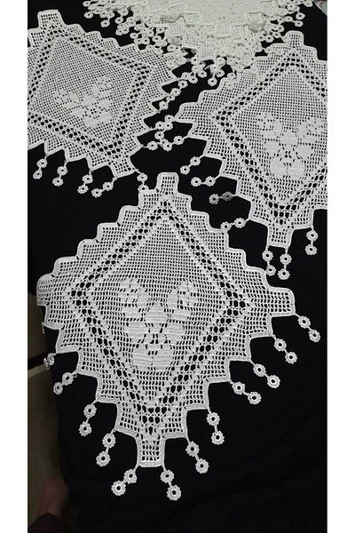 Papatyam 10Pcs Lace Kitchen Set - Hand Knitted Crochet, Vintage Flush Ip