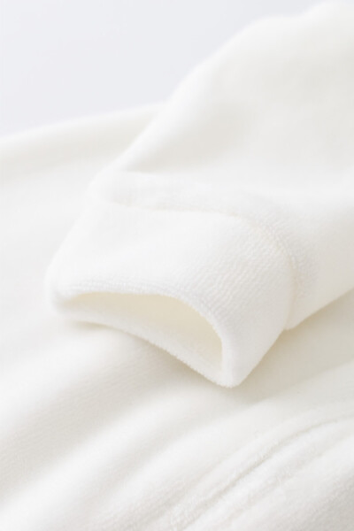 BabyCosy Salopeta cu maneca lunga si fermoar- Ecru,