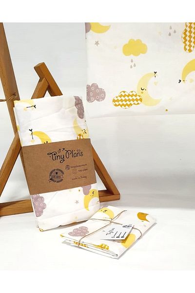 tiny plans Single Elastic Sheet-Pillowcase Set