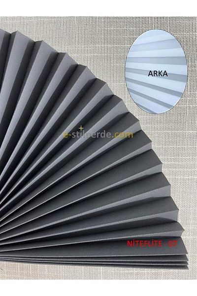 IŞILTI Perde Sistemleri Niteflite 07 Light Proof Pleated Curtain - Plicell Anthracite