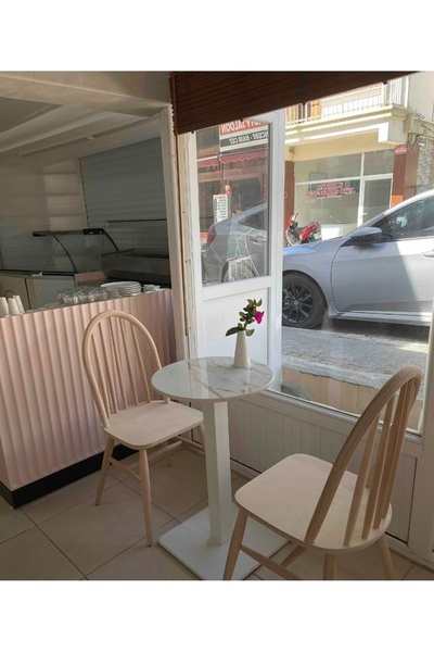 Ahilgo Amerikan Ham Cilasız Ahşap Sandalye