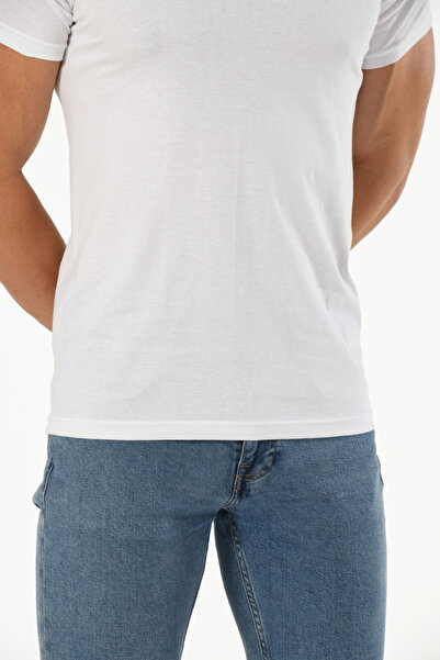 Mfö Life İç Giyim 6-Piece Combed Cotton Men's Crew Neck Short Sleeve