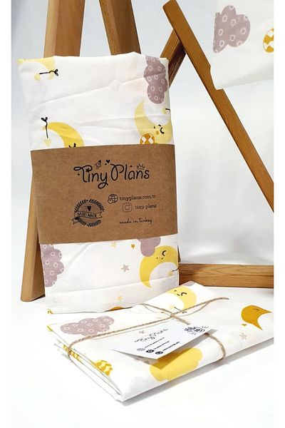 tiny plans Single Elastic Sheet-Pillowcase Set