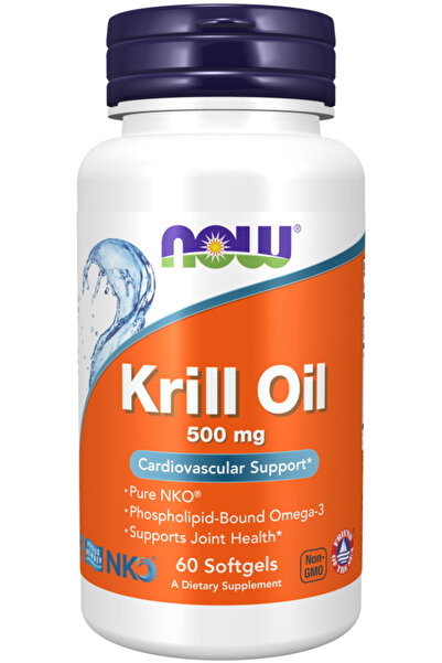 Now مكمل غذائي من زيت الكريل، 500 ملجم، 60 كبسولة هلامية