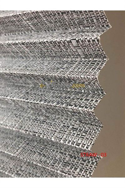 IŞILTI Perde Sistemleri Plicell Pleat Curtain Straw - 03 Wicker Gray