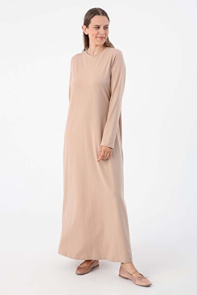 ALLDAY Μπεζ μακρυμάνικο εσώρουχο φόρεμα
