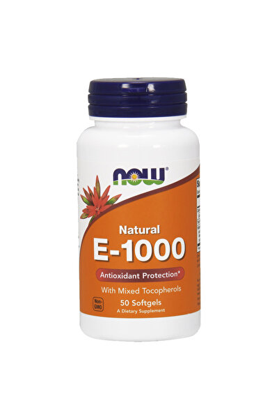 Now فيتامين إي - 1000 ملجم من التوكوفيرول المختلط - 50 كبسولة هلامية