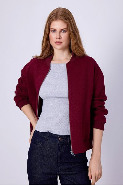 Masha Kate Jachetă bomber cu model picior de gală
