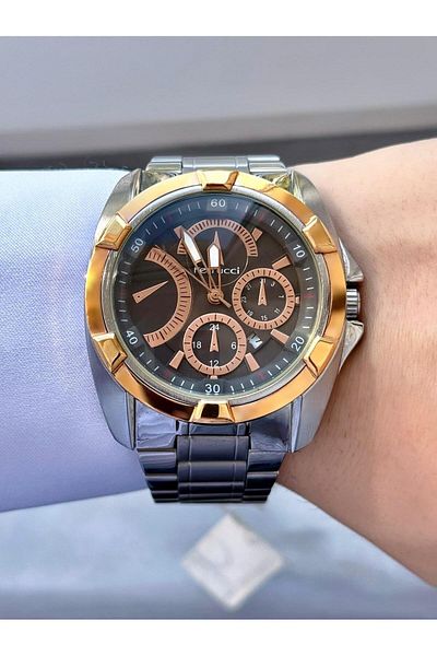 Ferrucci Men's Metal Band Wristwatch