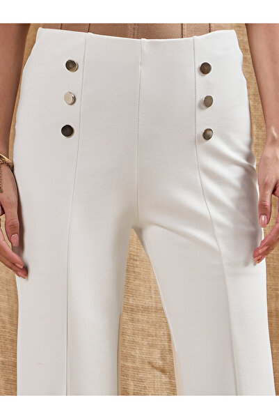 Sassafras By Styli Front Button Flared Bell Bottom Pants