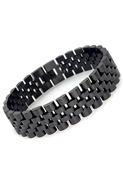 OSMANLI GÜMÜŞ سوار رجالي أسود من الفولاذ العثماني