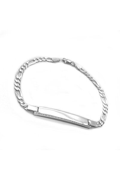 OSMANLI GÜMÜŞ Erkek Gümüş Bileklik Künye Figaro Model Gblfıgrısım-gms