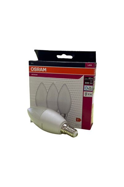 Osram Sectron 7,5W (60W) E14 Duy LED Ampul Beyaz Işık 3'lü Paket Kutulu