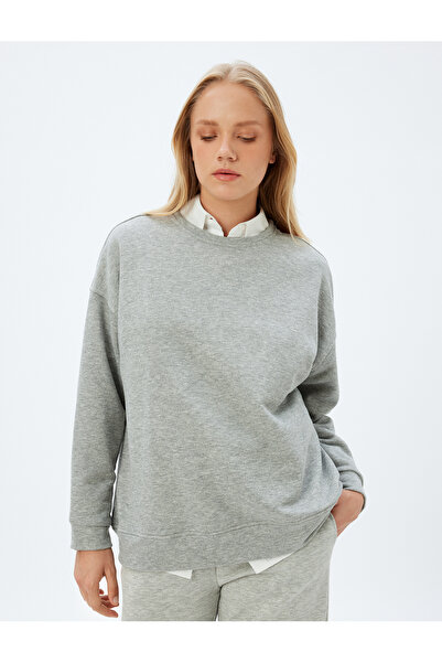 Koton Basic φούτερ Crew Neck Μακρυμάνικο Άνετη Εφαρμογή
