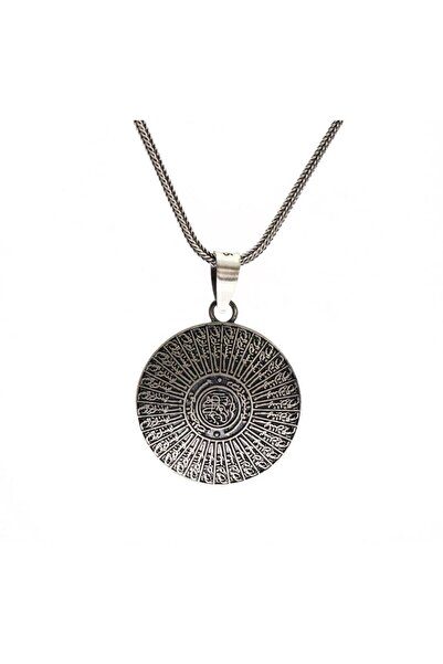 OSMANLI GÜMÜŞ 35 Besmele Erkek Gümüş Kolye Zincir