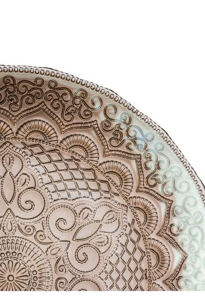 Byblos Glass Dish For Sweets Chocolate And Fruits Multi-Use Size 32Cm depth 3 Cm