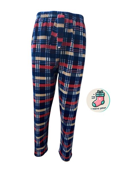 Ladytime Pocketless Winter Fleece Women's Sleepwear Bottom Single Bottom Je32 - Socks Gift