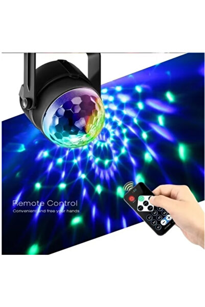 Sistem Led Market Disko Topu Parti Işıkları 7 Renk Led  Usb Girişli Sese Duyarlı Rgb Uzaktan Kumandalı