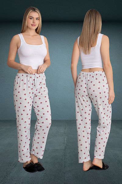 DONEX Thick Raised Fabric Printed Women's Pajama Bottoms