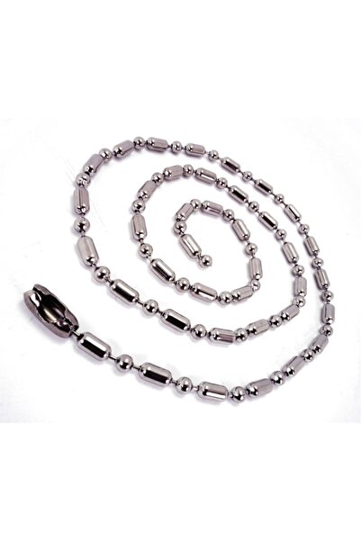 OSMANLI GÜMÜŞ Orta Kalınlıkta Bambu Paslanmaz Çelik Erkek Kolye Zincir