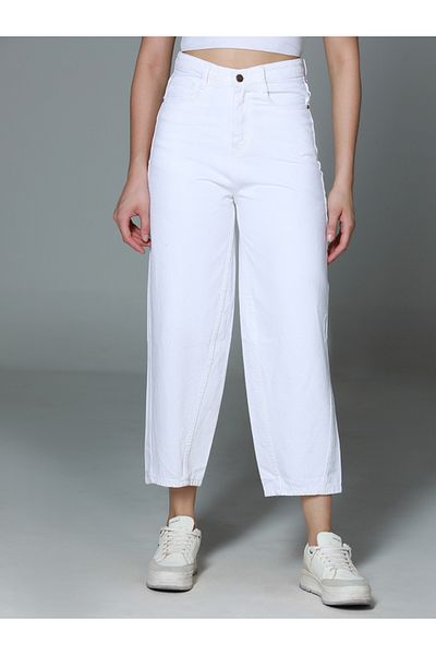 High Star By Styli Slouchy Fit High Rise Clean Look Cotton Jeans