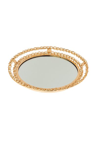 Dania Gold metal top with mirror floor, elegant design