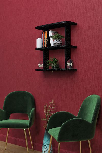 moka park avm 2-Shelf Wall Mounted Rectangular Multi-Purpose Wall Shelf