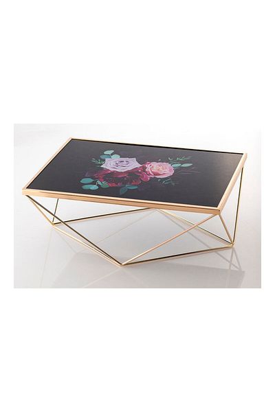 Dania Single Serving Plate With Base Black/Gold 38 x 26 x 14cm