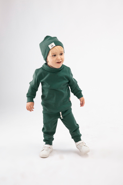 BABYSİ KİDS CLUB طقم ملابس أطفال ورضع مكون من 3 قطع من القطن المضلع ذو الياقة...