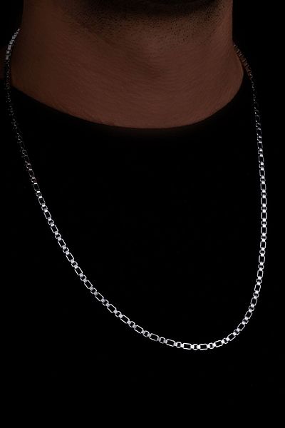 OSMANLI GÜMÜŞ Men's Steel Necklace 2 - Ring Patterned Model
