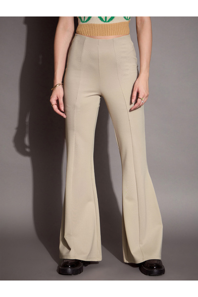 Sassafras By Styli Bootcut Flared High Rise Trousers