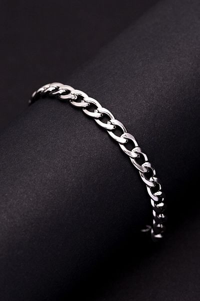 OSMANLI GÜMÜŞ Men's Gourmet Model Steel Bracelet - 7mm